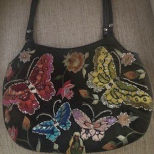 SANTI EMBROIDERED BUTTERFLY BAG